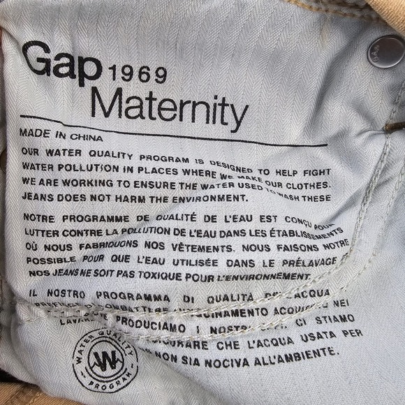 Gap 1969 Maternity Denim Jeans Women's 28 Blue Light Wash Cropped Leg - Picture 9 of 13